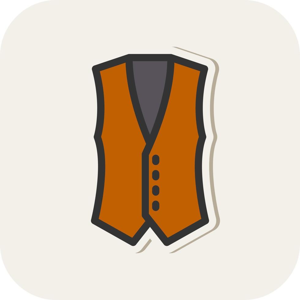 Coat Vest Vector Icon Design