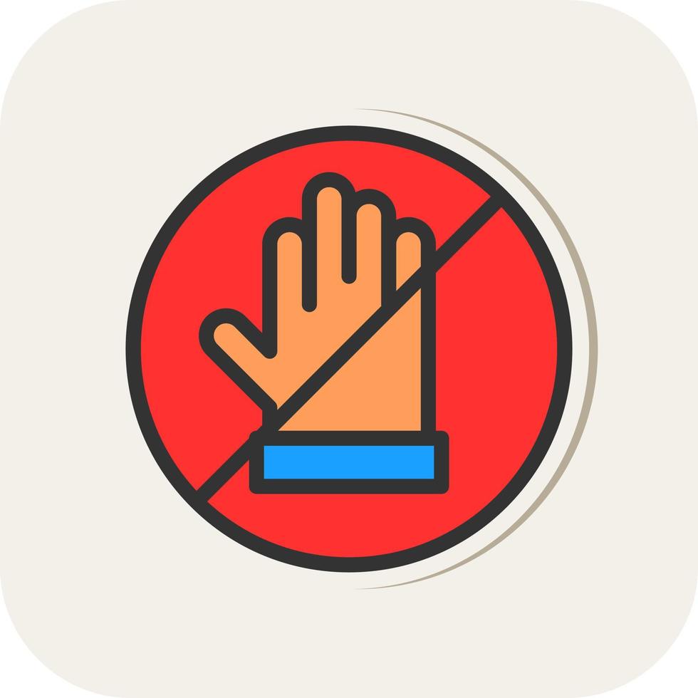 Hand Off Vector Icon Design