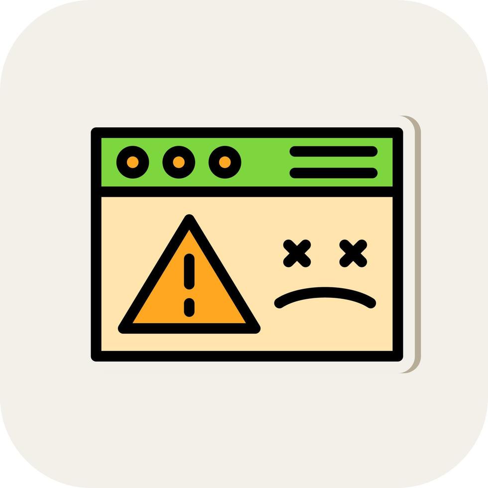 Website Dead Vector Icon Design