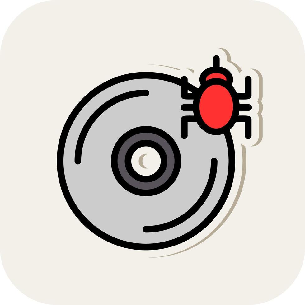 CD Virus Vector Icon Design
