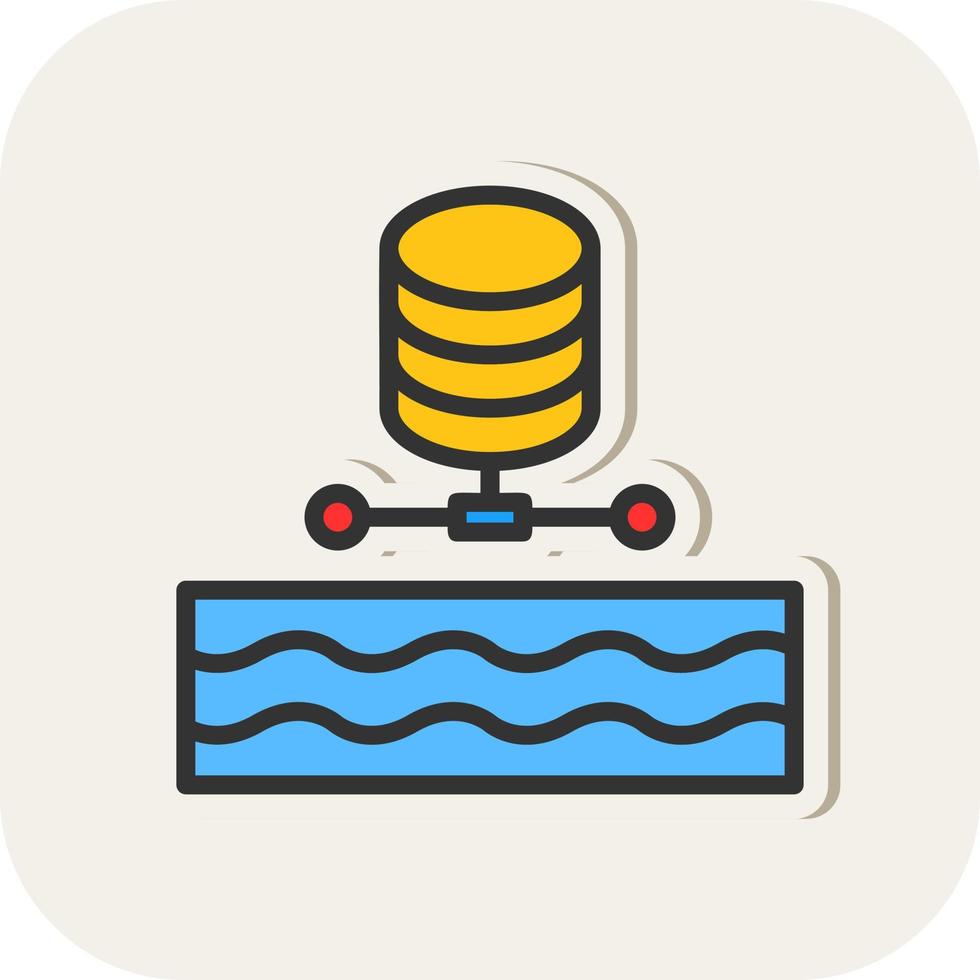 Data Lake Vector Icon Design