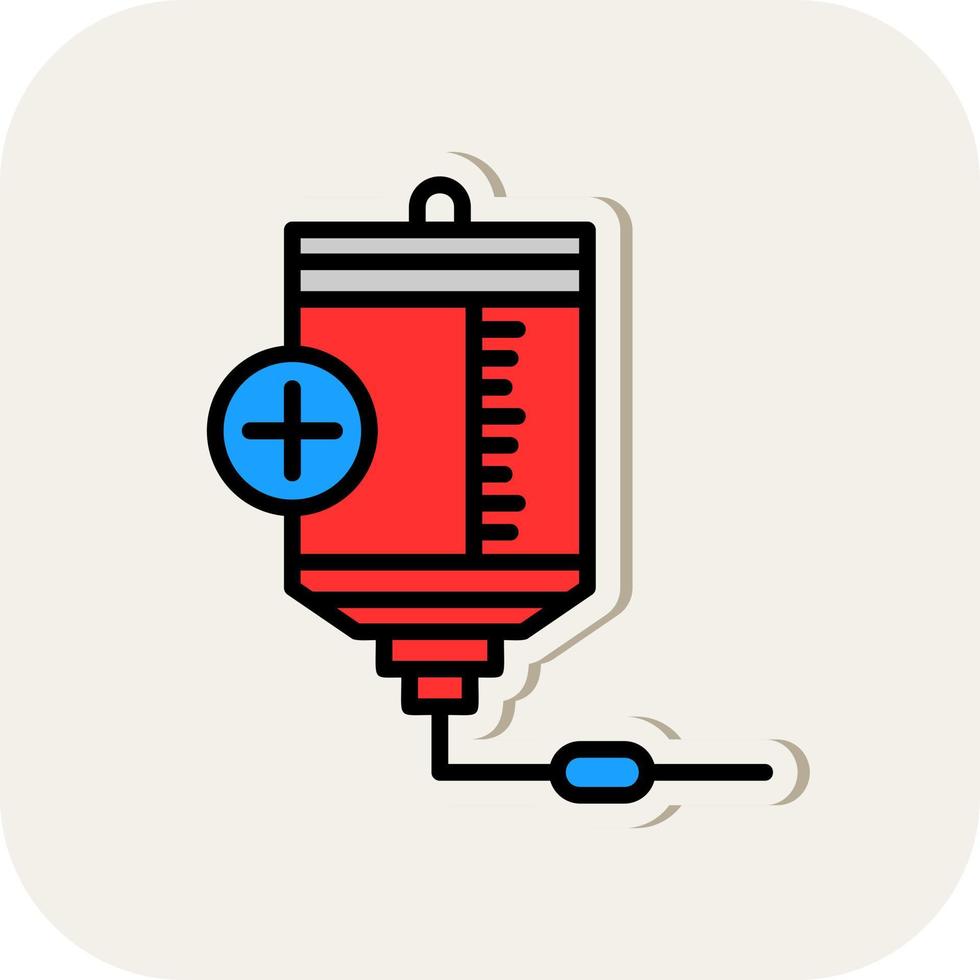 Blood Bag Vector Icon Design