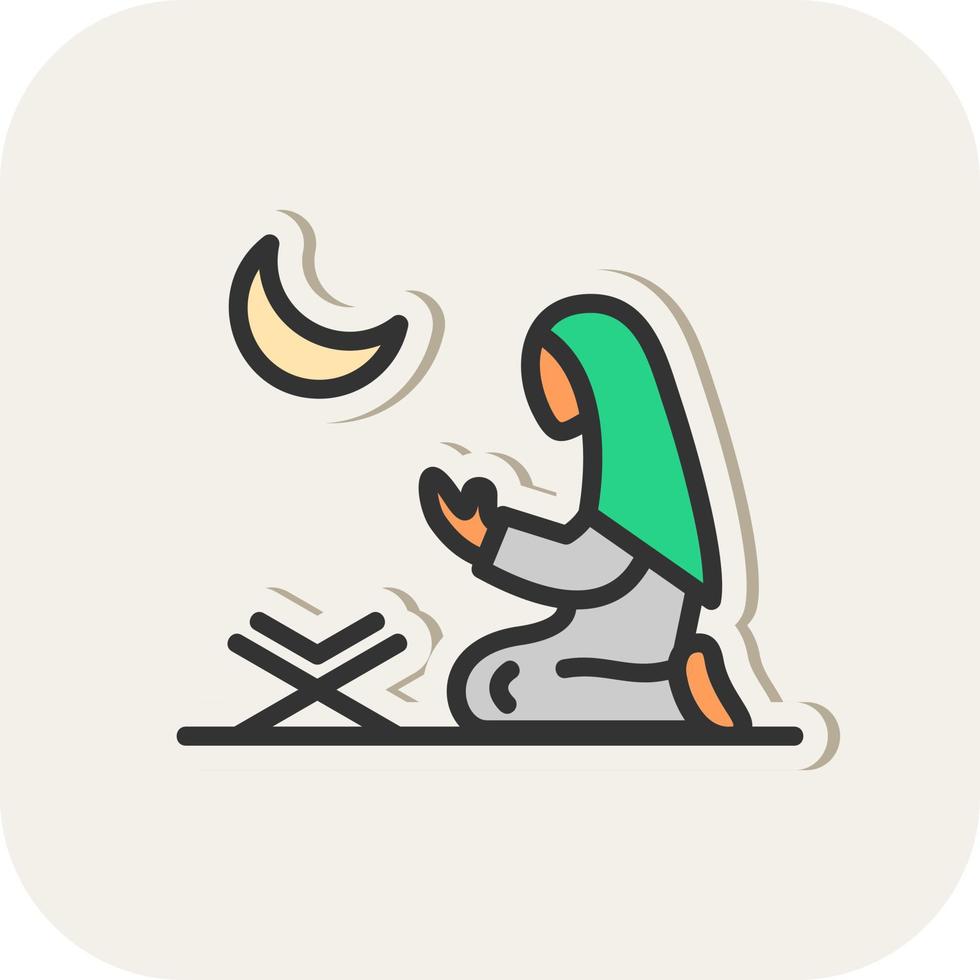 Women Praying Vector Icon Design