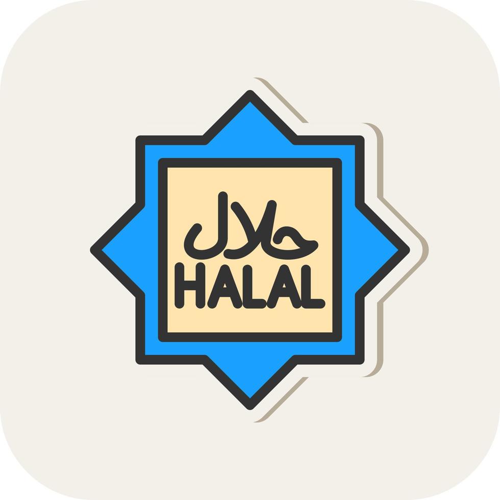 diseño de icono de vector halal