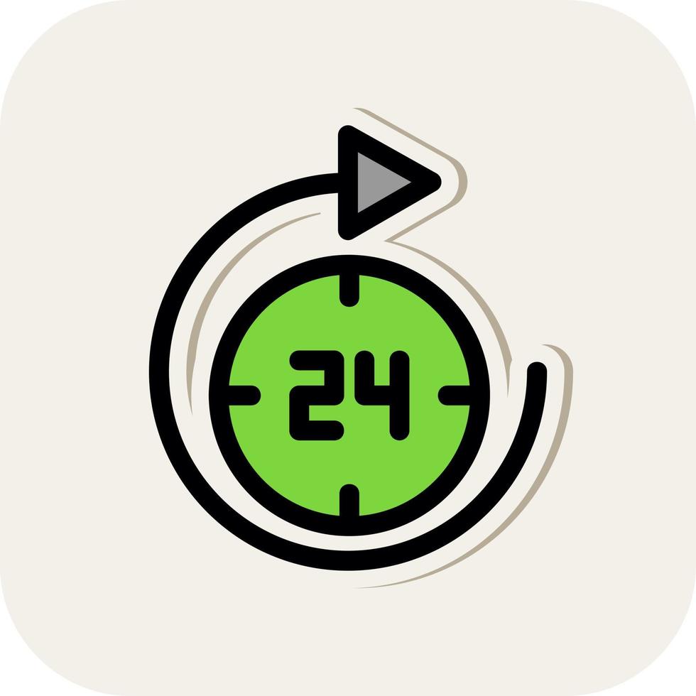 24 Hours Vector Icon Design