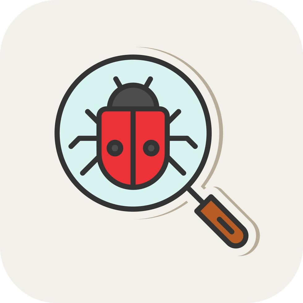 Search Bug Vector Icon Design