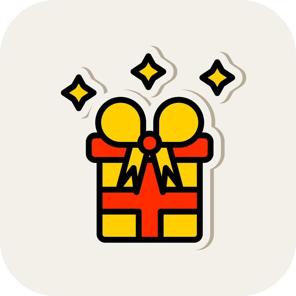 diseño de icono de vector de regalo de año nuevo