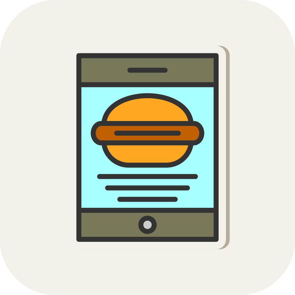 Food Application Vector Icon Design