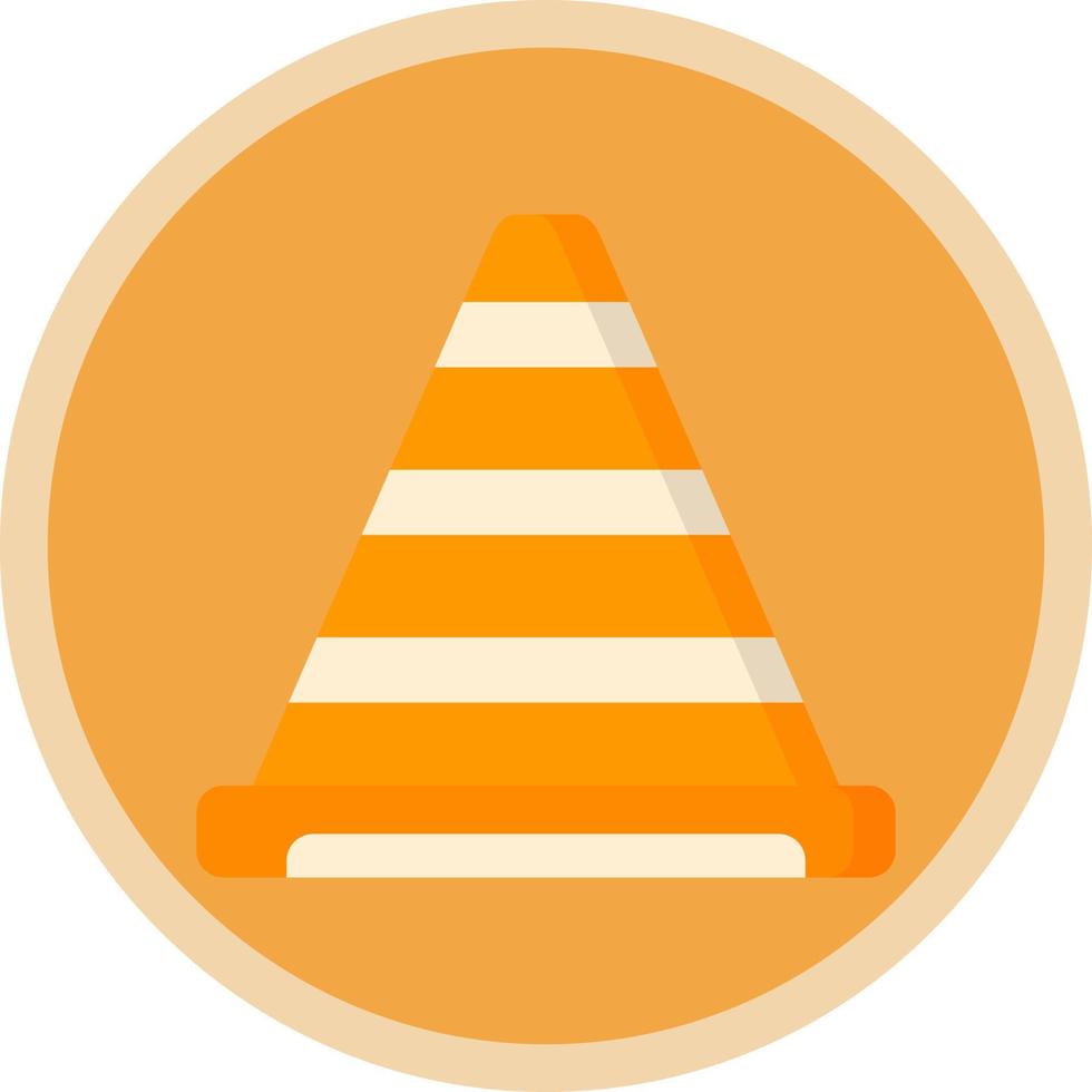 Traffic Cone Vector Icon Design