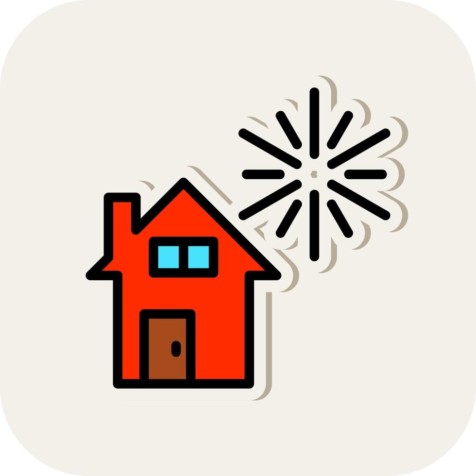 Home Fireworks Vector Icon Design