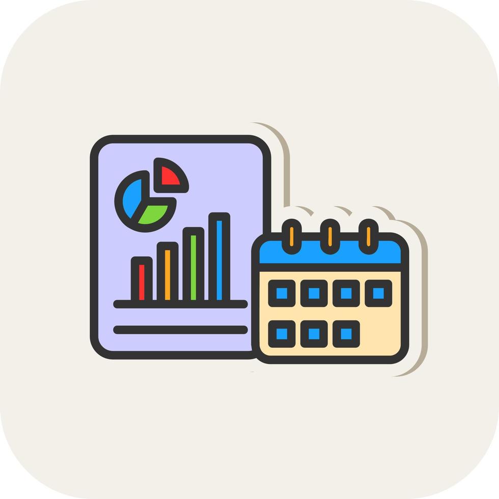 Yearly Report Vector Icon Design