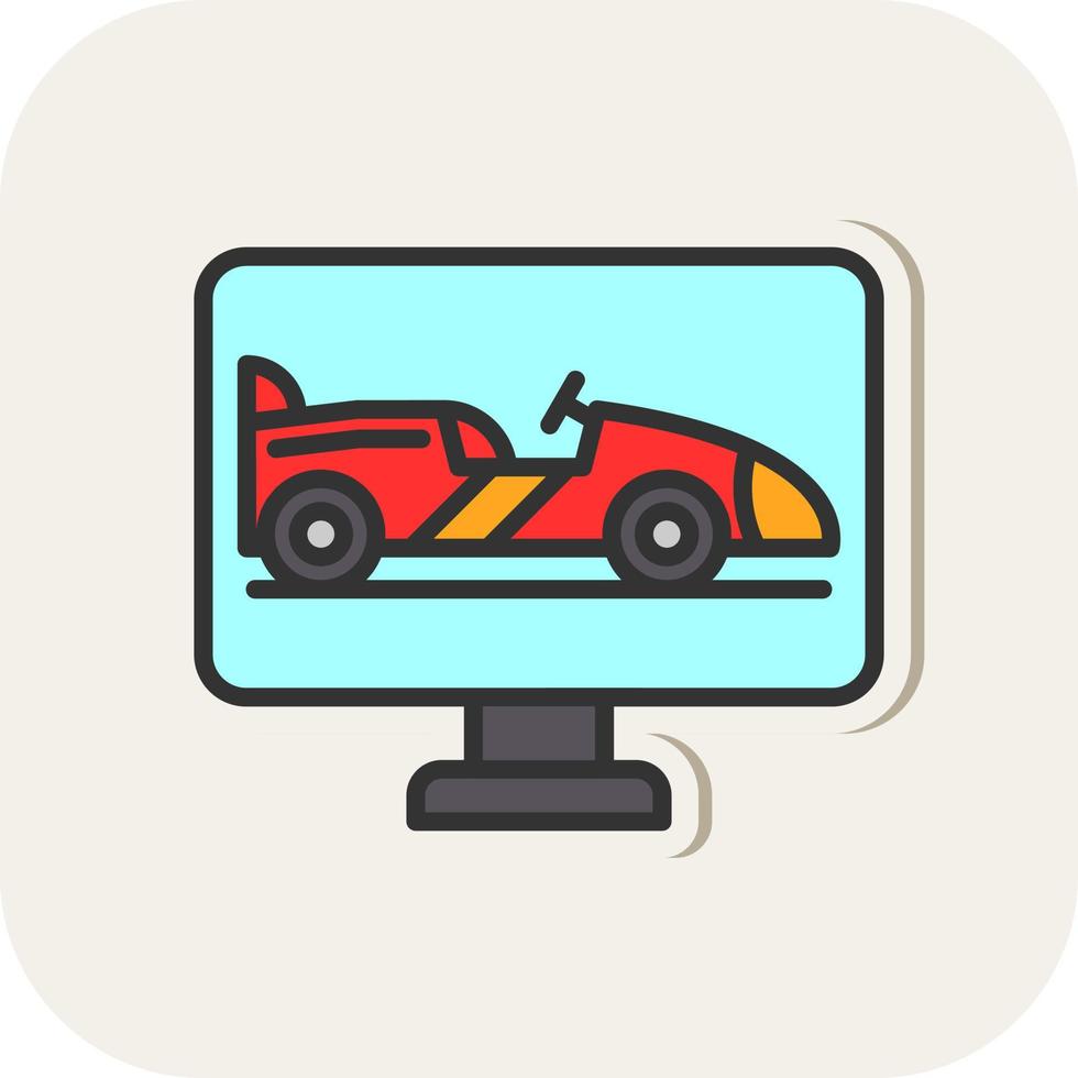 Race Screen Vector Icon Design