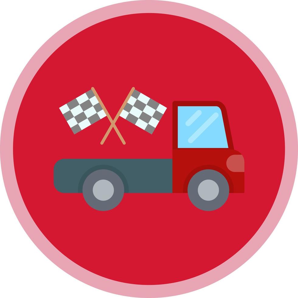 Race Truck Vector Icon Design