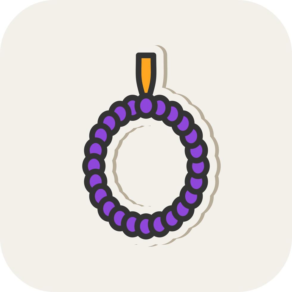 Praying Beads Vector Icon Design