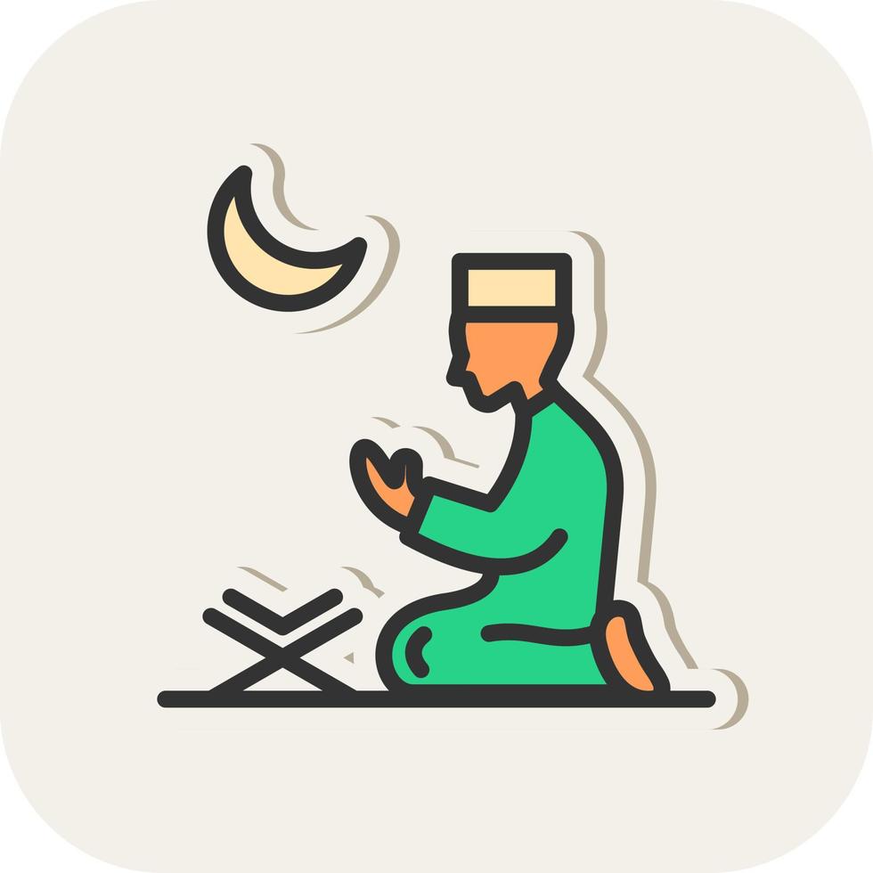 Muslim Praying Vector Icon Design