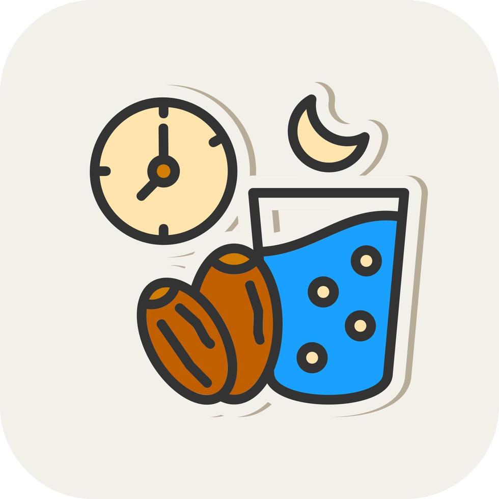 Ramadan Fasting Vector Icon Design