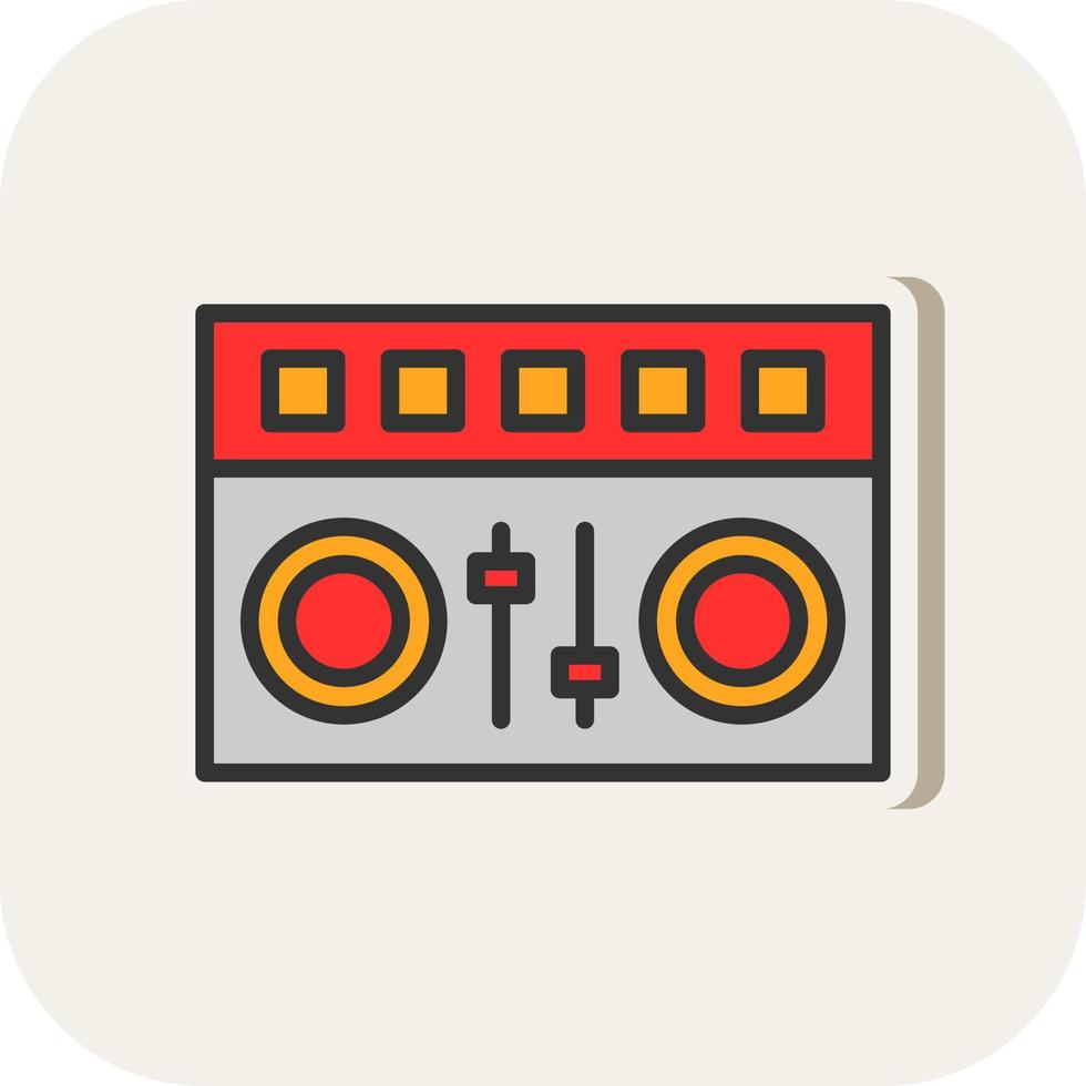 diseño de icono de vector de mezclador de dj