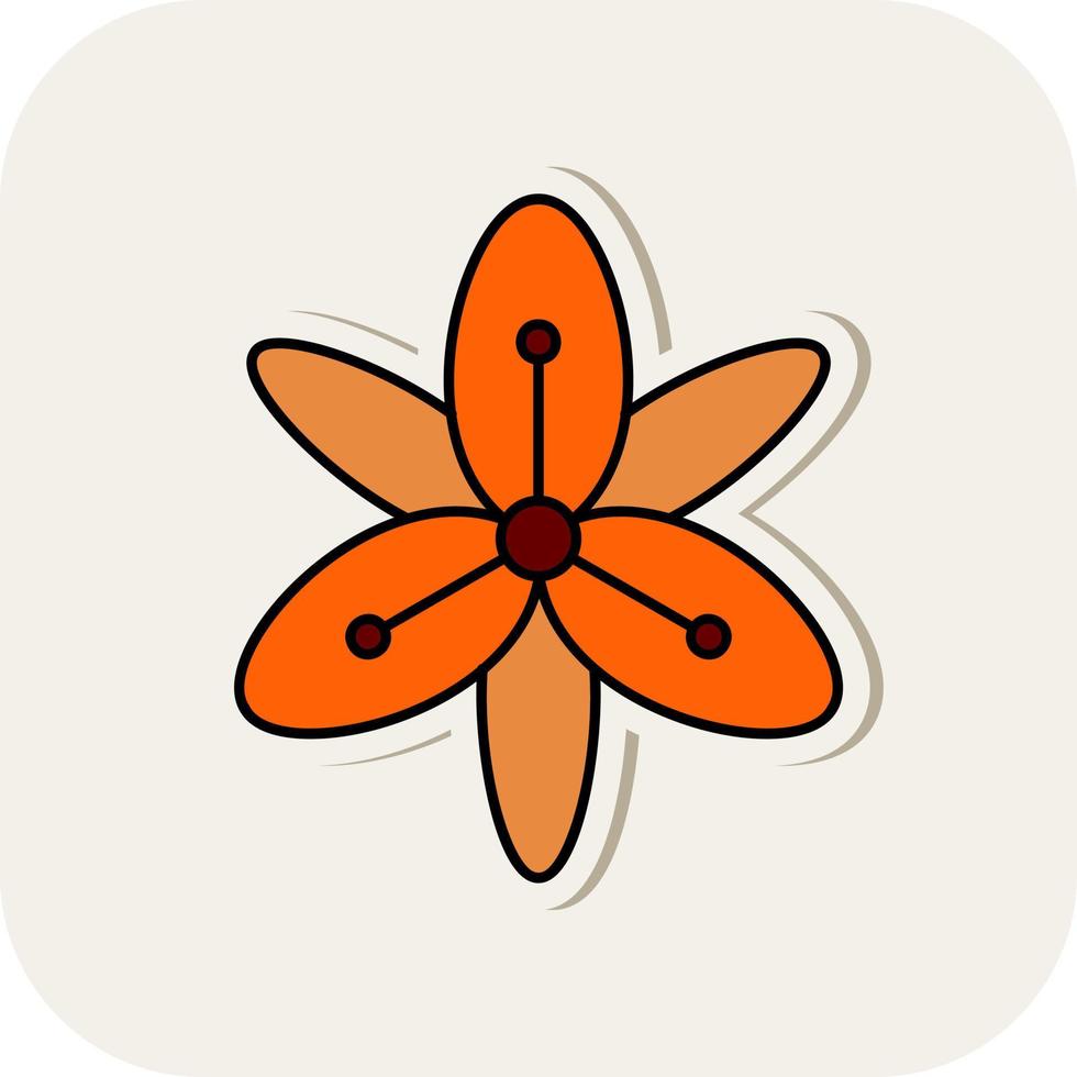 Tiger Lily Vector Icon Design