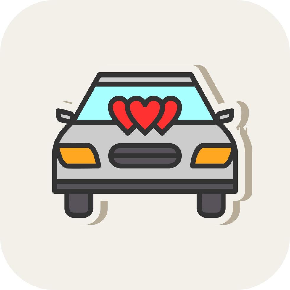 diseño de icono de vector de coche de boda