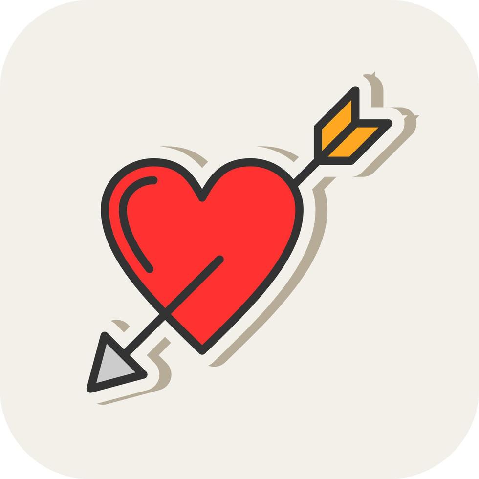 Heart Arrow Vector Icon Design