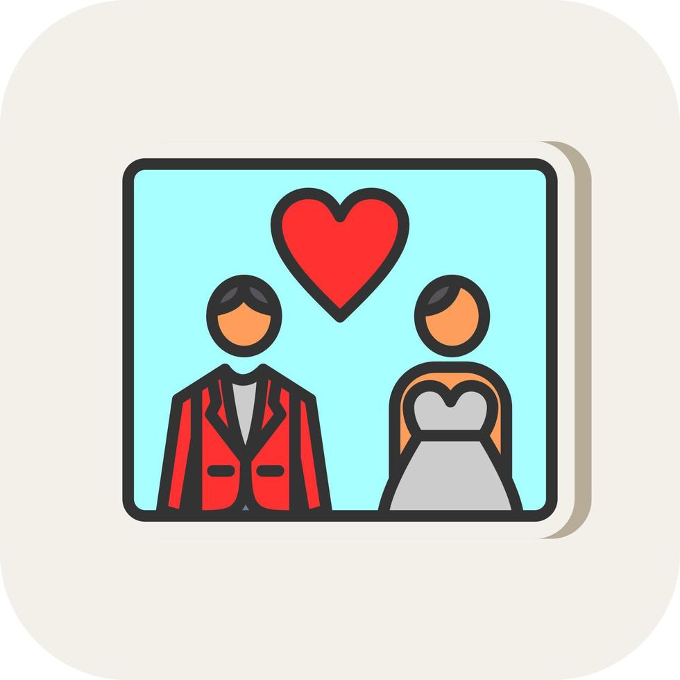 Wedding Photos Vector Icon Design