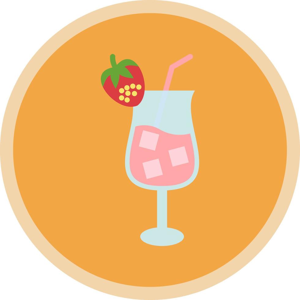 Strawberry Milk Vector Icon Design