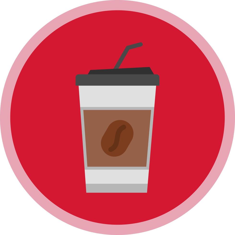 Iced Coffee Vector Icon Design