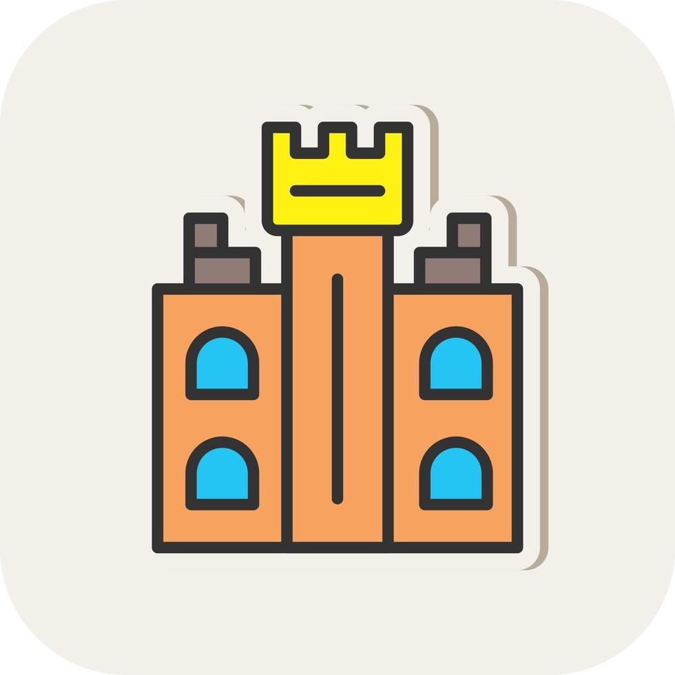 Castle Tower Vector Icon Design