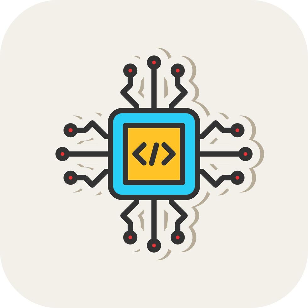 Code Processor Vector Icon Design
