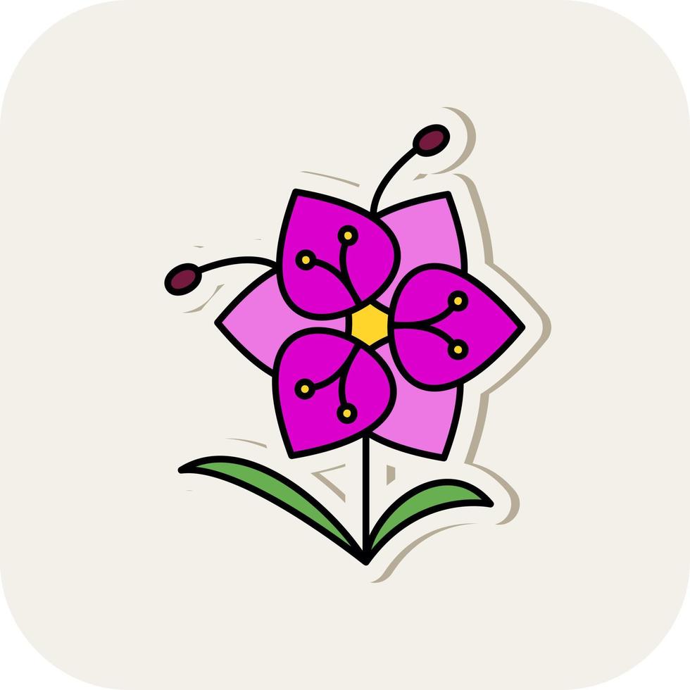 Orchid Vector Icon Design
