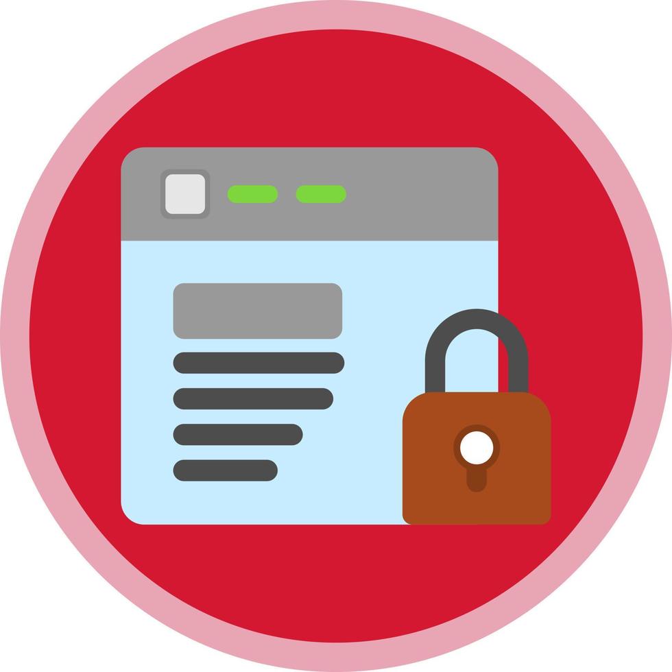 Website Security Vector Icon Design