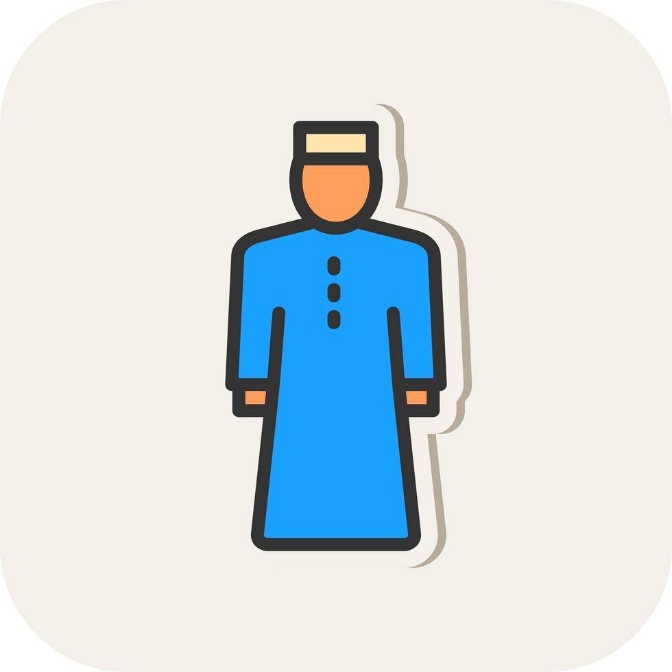 Muslim Man Vector Icon Design