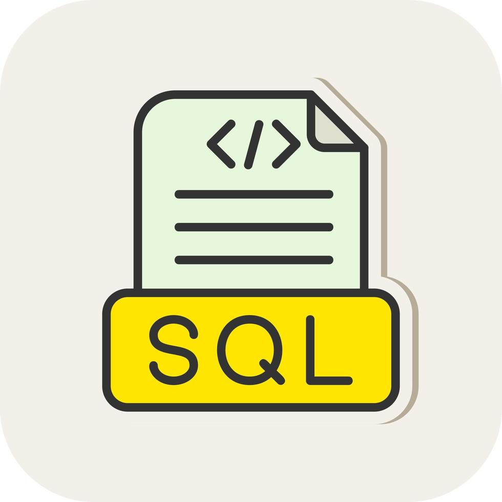 Sql File Vector Icon Design