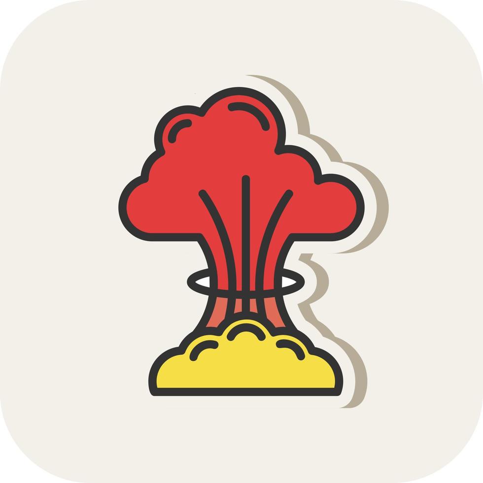diseño de icono de vector de explosión nuclear
