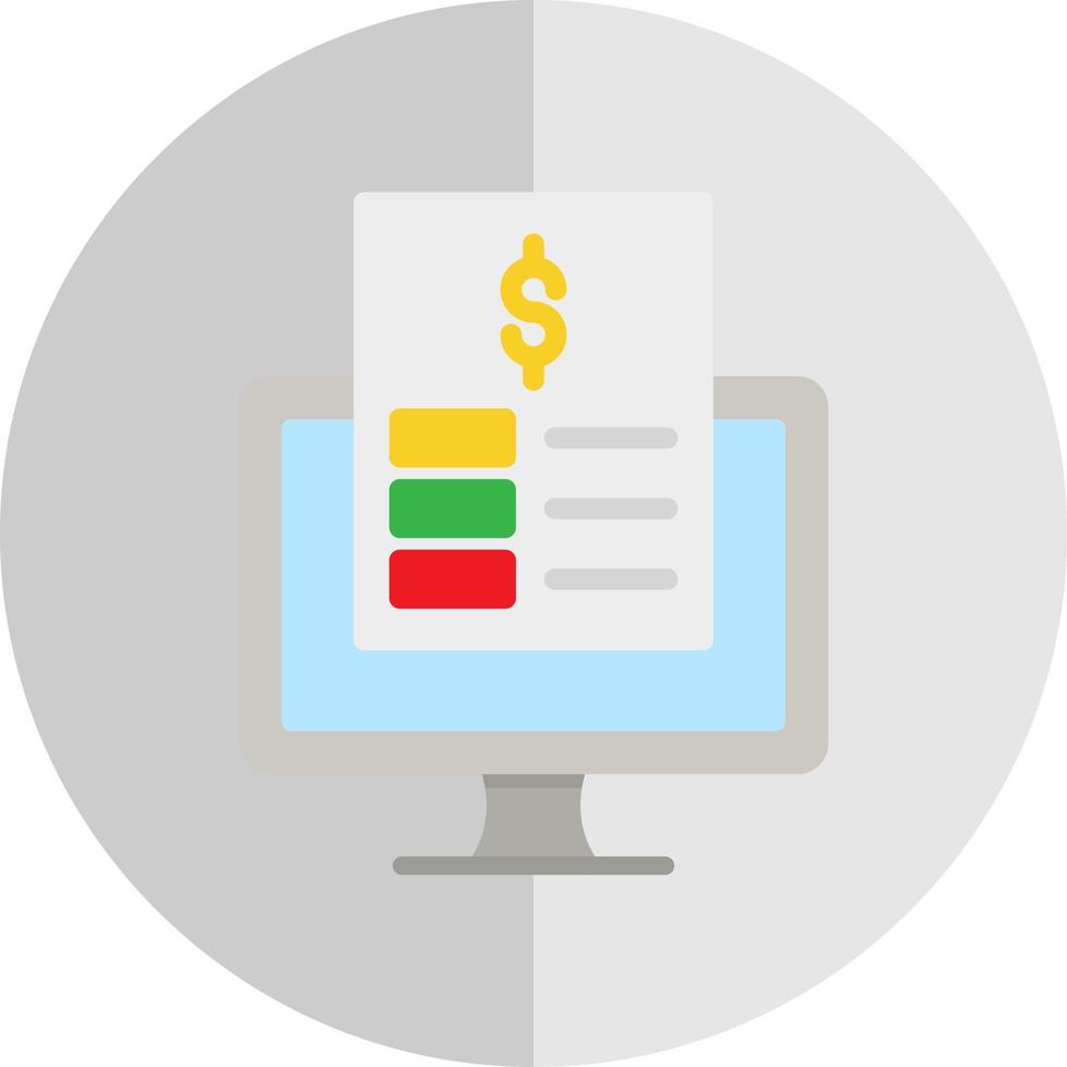 Online Invoice Vector Icon Design