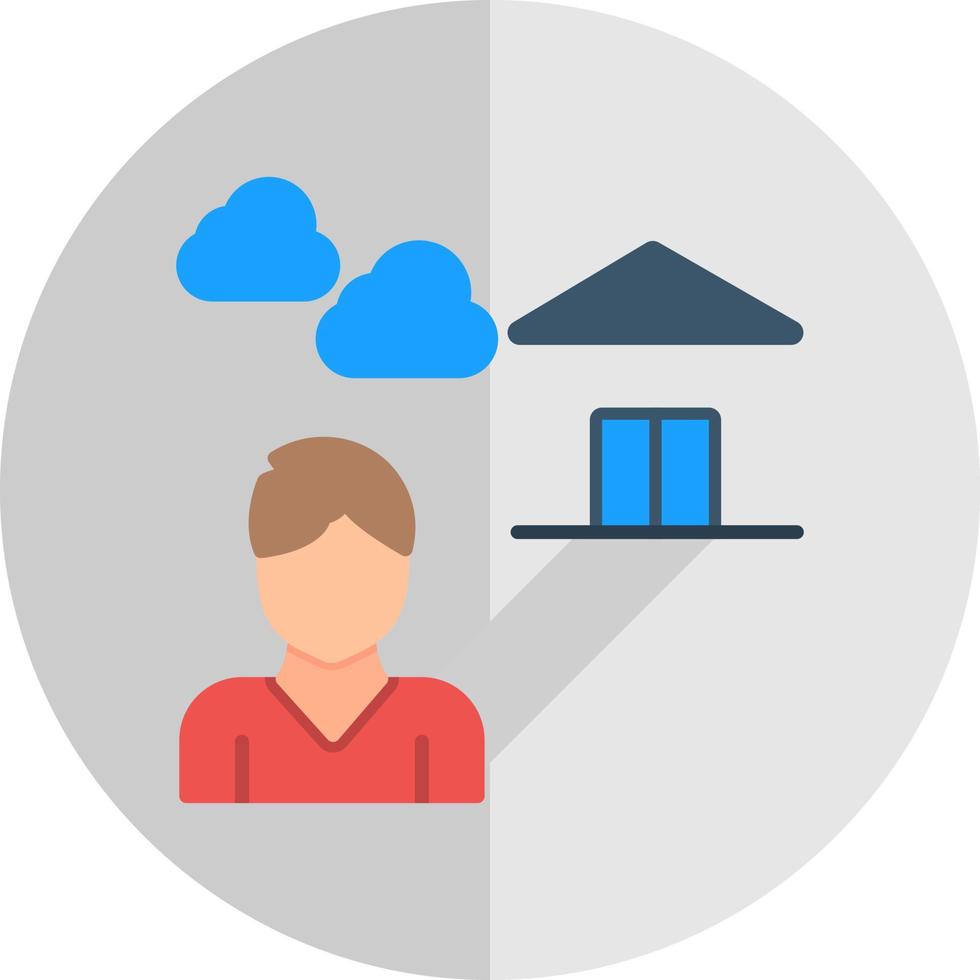 Loneliness Vector Icon Design