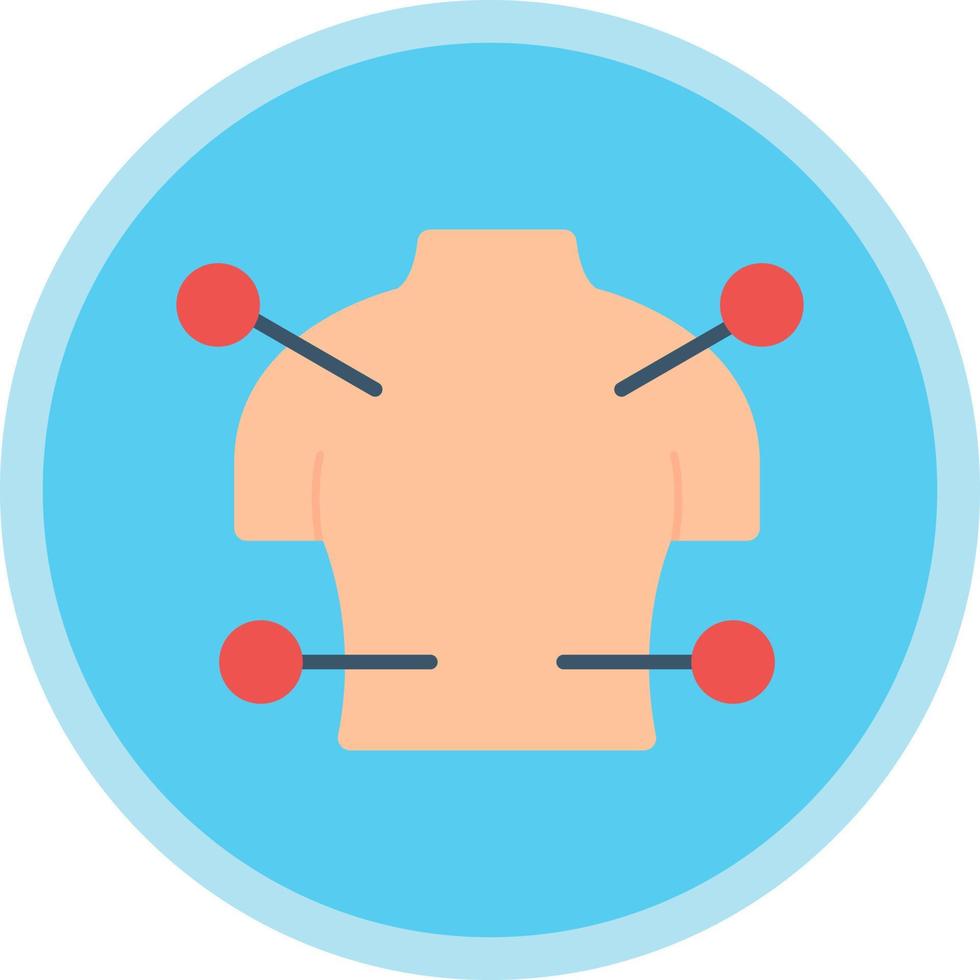 Body Acupuncture Vector Icon Design