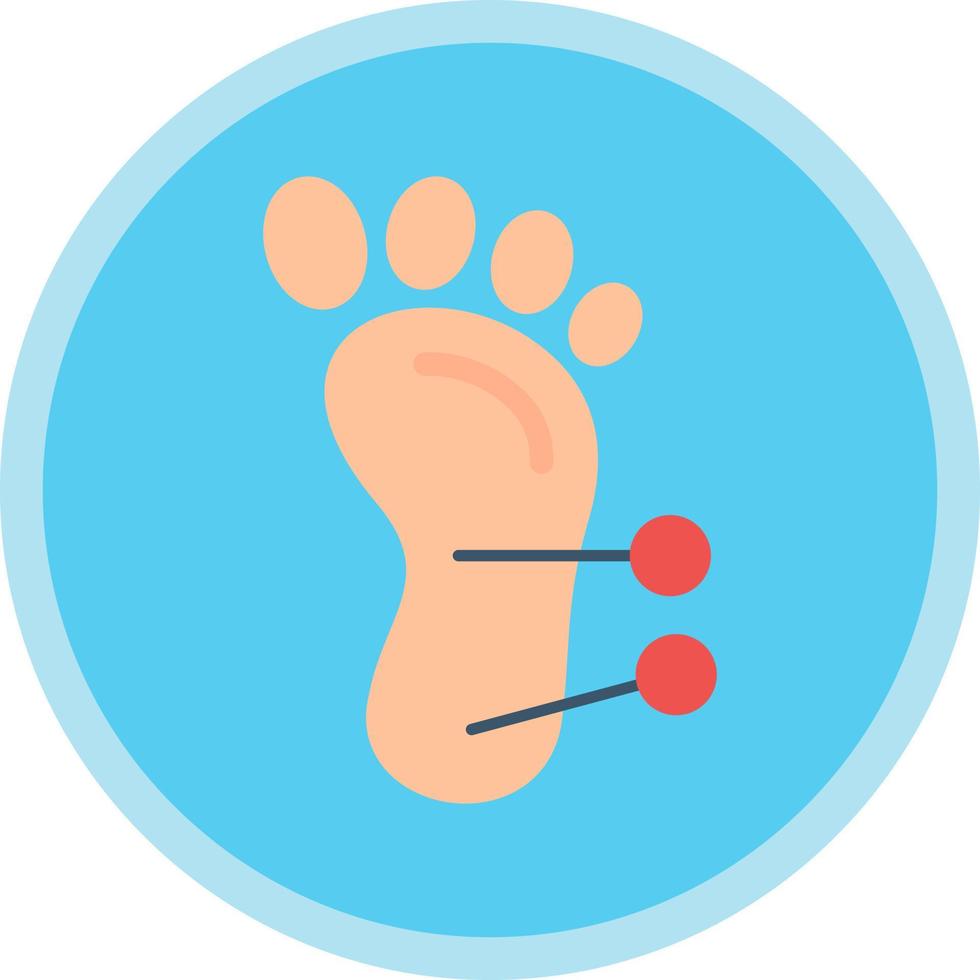 Foot Acupuncture Vector Icon Design