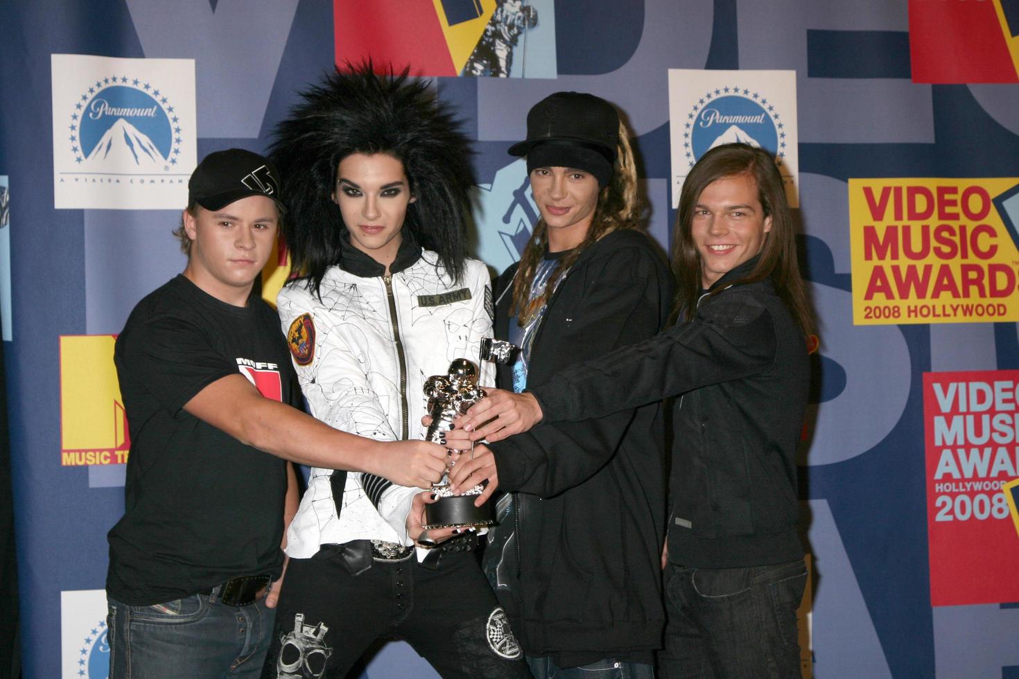 Tokio Hotel Best New Artist  in the Press Room at  the Video Music Awards on MTV at Paramount Studios in Los Angeles CA onSeptember 7 20082008 photo