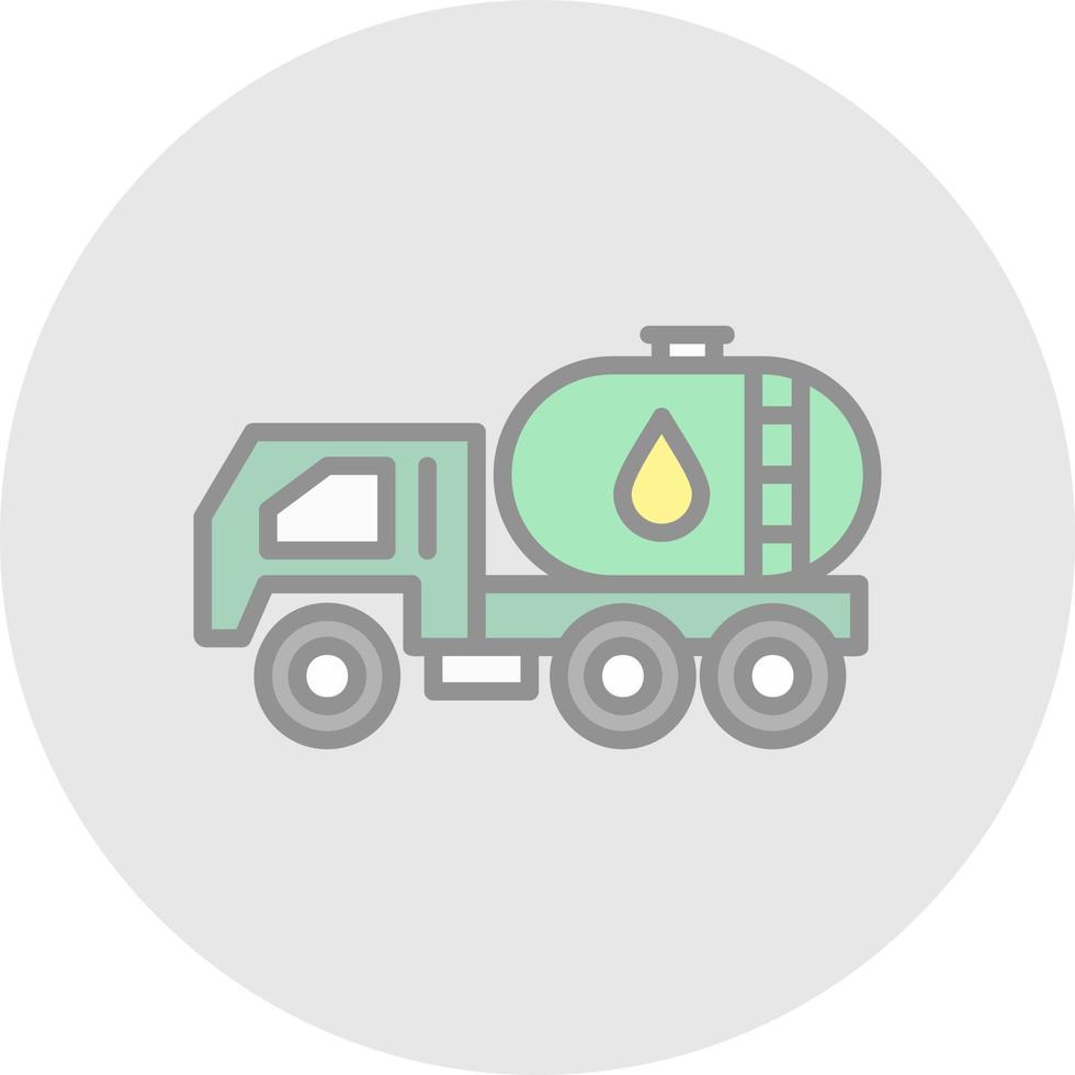 Oil Tanker Vector Icon Design