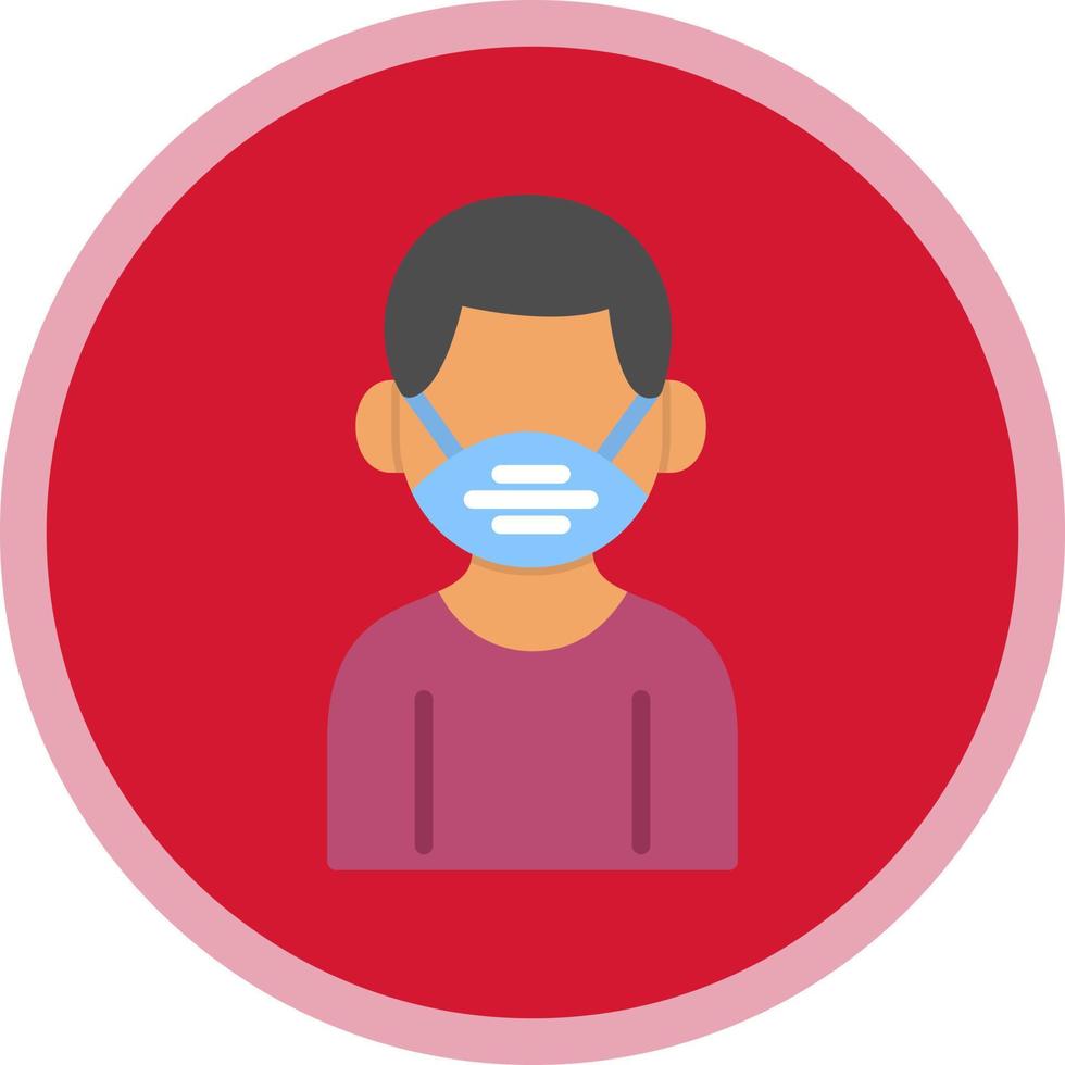Man Wearing Mask Vector Icon Design