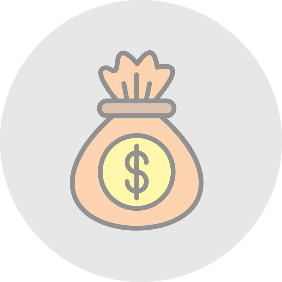 Money Bag Vector Icon Design