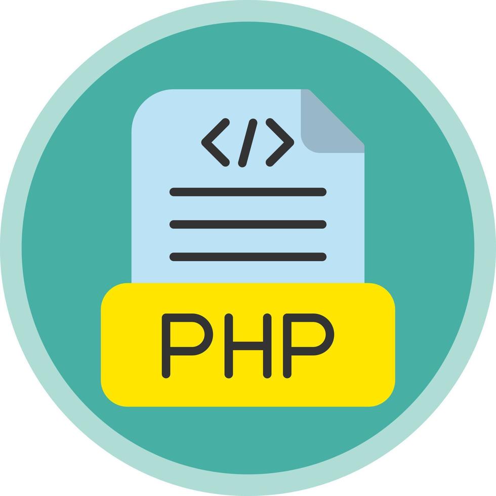 diseño de icono de vector de archivo php