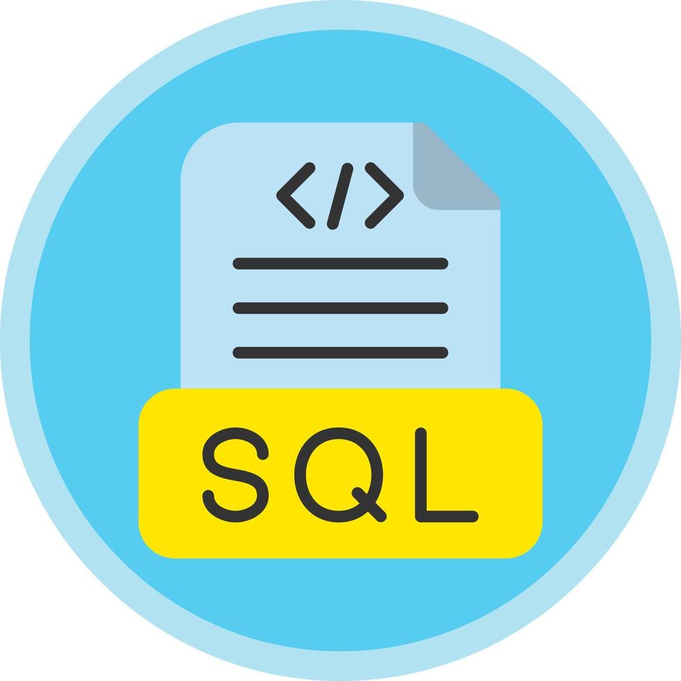 Sql File Vector Icon Design