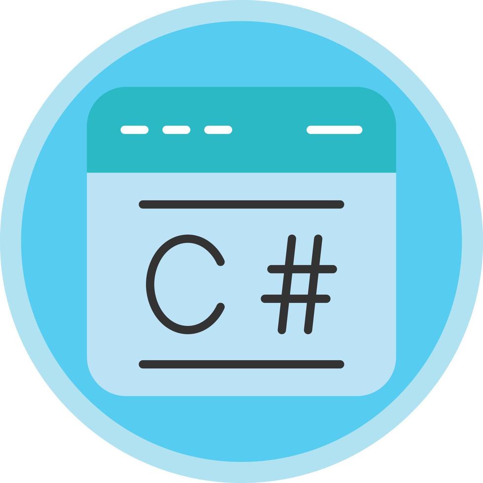 C Sharp Vector Icon Design