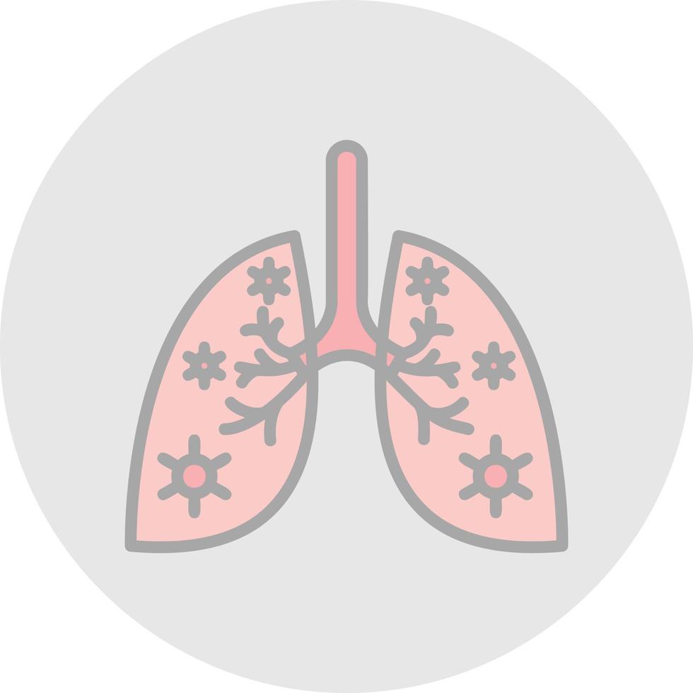 Lungs Infection Vector Icon Design