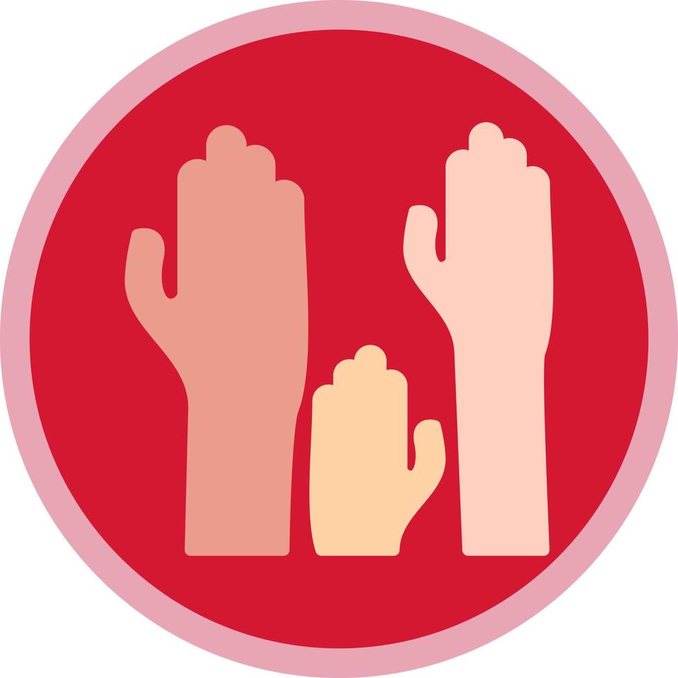 Hands Up Vector Icon Design