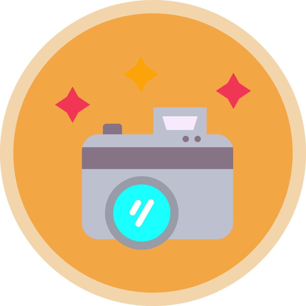 New Year Camera Vector Icon Design