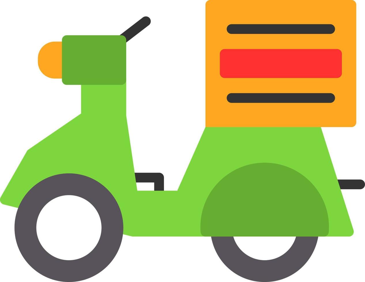 Delivery Bike Vector Icon Design