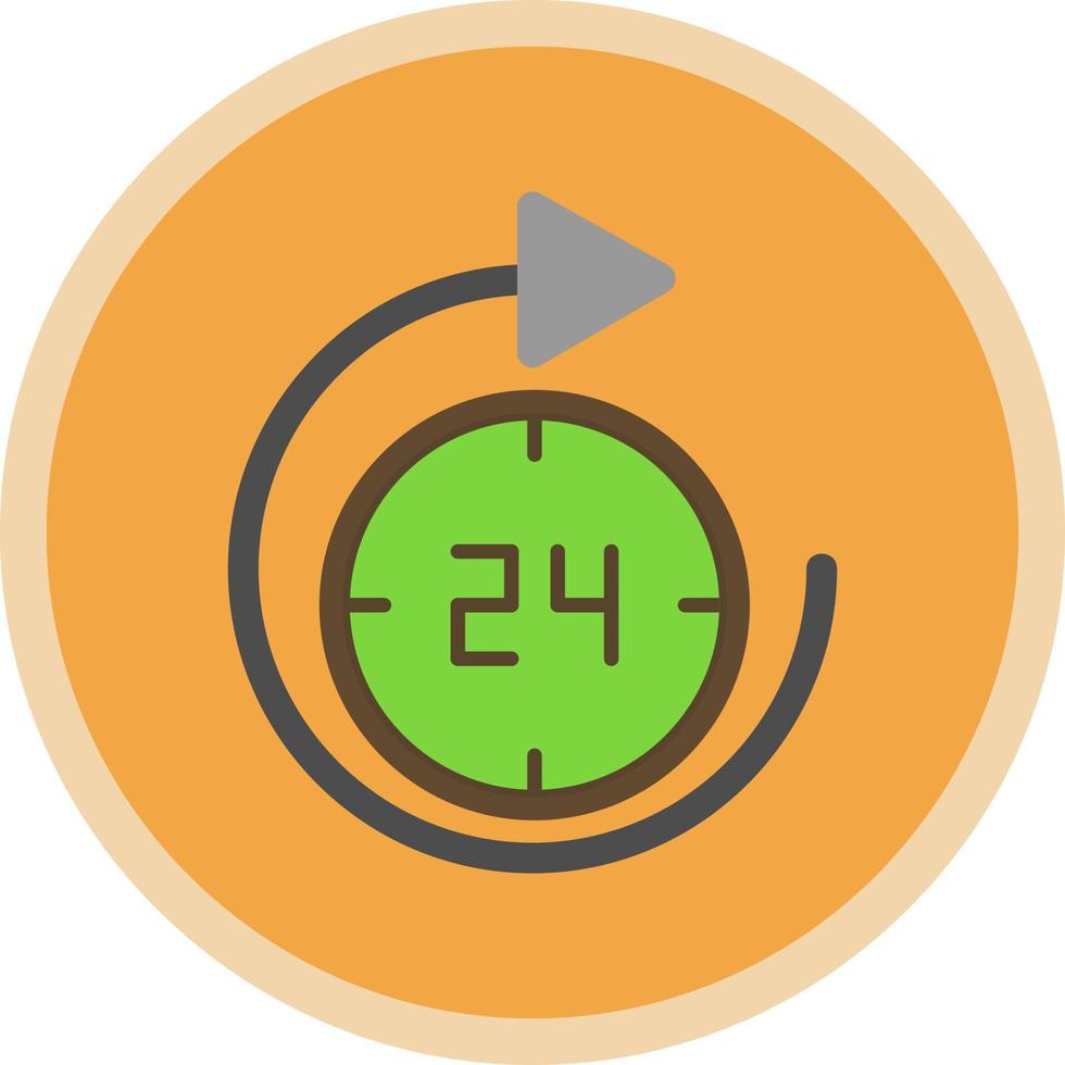 24 Hours Vector Icon Design